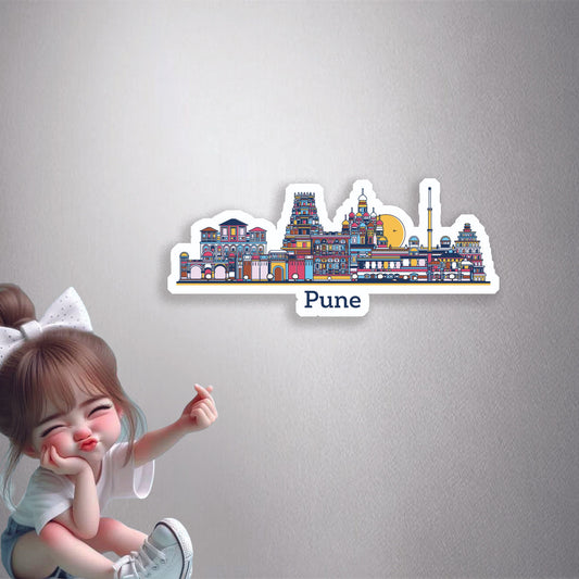 Pune Cityscape Premium Vinyl Stickers