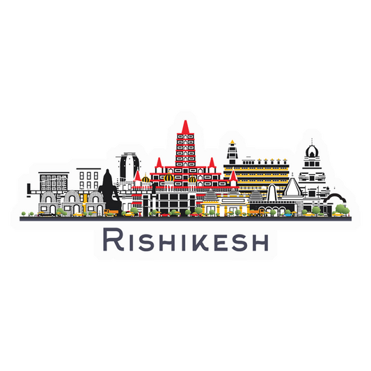 Rishikesh Skyline Premium Vinyl Stickers