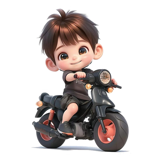 Little Biker Rider Premium Vinyl Stickers