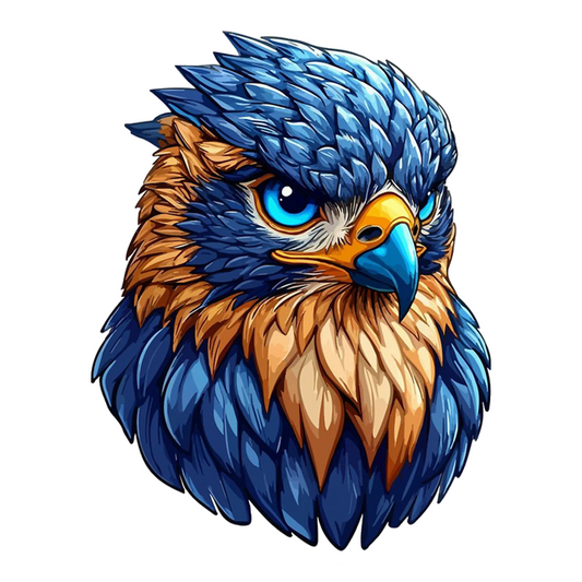 Blue Orange Eagle Premium Vinyl Stickers