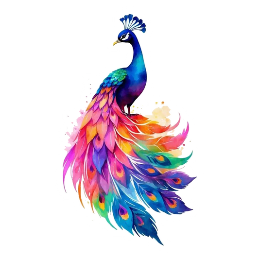 Rainbow Peacock Majesty Premium Vinyl Stickers