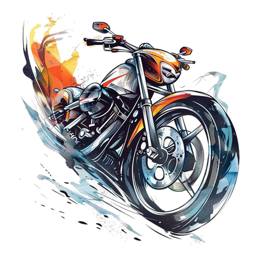 Dynamic Motorcycle Art Premium Vinyl Stickers