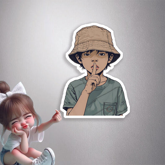 Shush Secret Boy Premium Vinyl Stickers