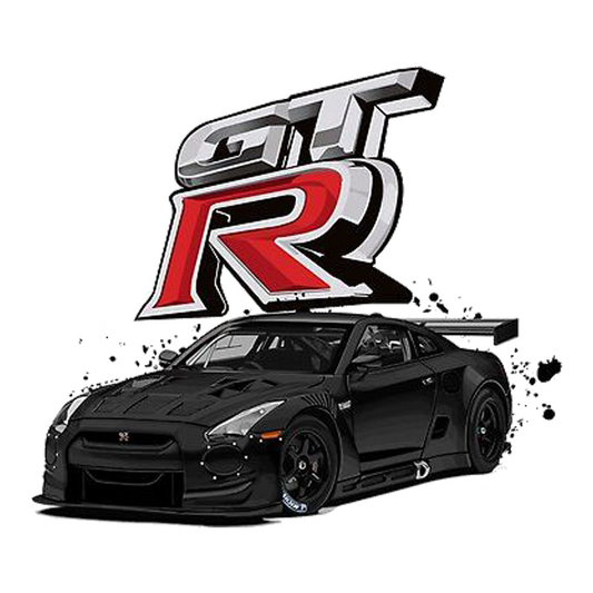 Nissan GT-R Black Car Premium Vinyl Stickers