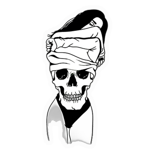 Skull Face Concealed Premium Vinyl Stickers