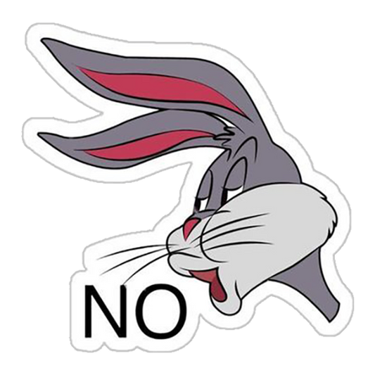Bugs Bunny No Premium Vinyl Stickers
