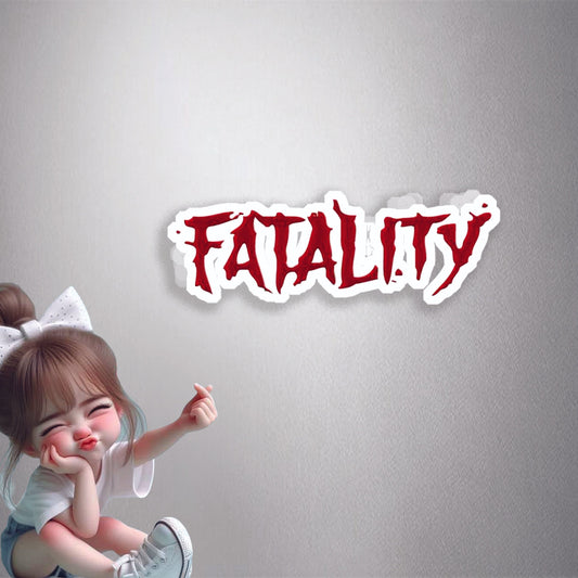Fatality Blood Font Premium Vinyl Stickers