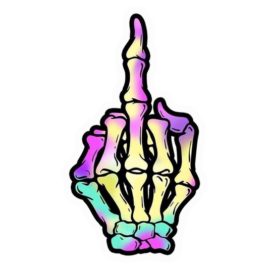 Colorful Skeleton Finger Premium Vinyl Stickers