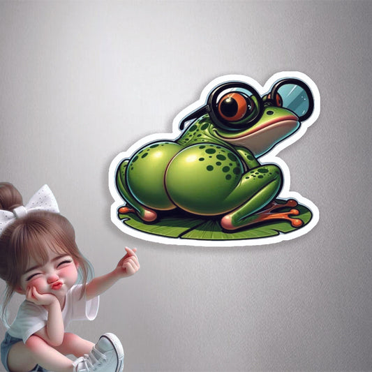 Froggy Booty Glasses Premium Vinyl Stickers
