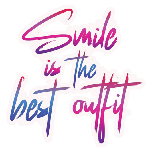 Smile Best Outfit Premium Vinyl Stickers