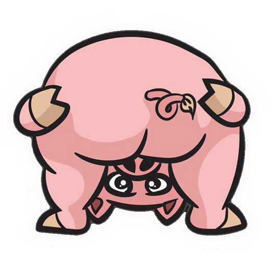 Mischievous Piggy Butt Premium Vinyl Stickers