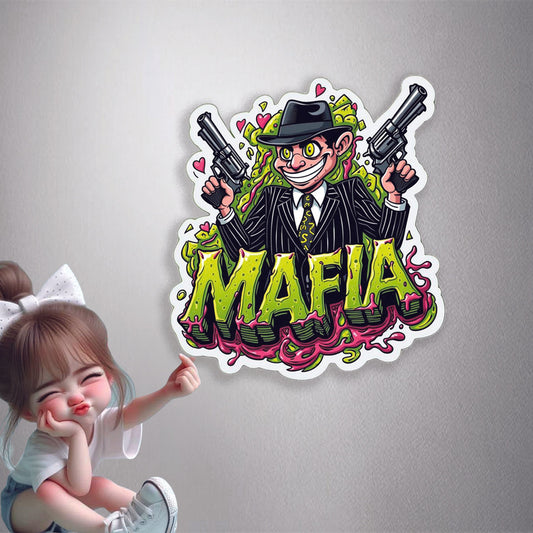 Cartoon Mafia Boss Premium Vinyl Stickers