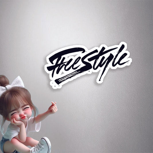 Freestyle Brush Script Premium Vinyl Stickers