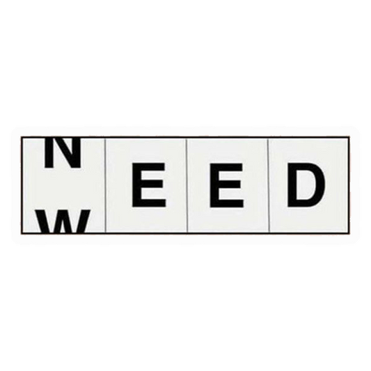 Fragmented Need Word Premium Vinyl Stickers