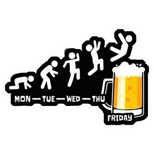 Week To Friday Beer Premium Vinyl Stickers