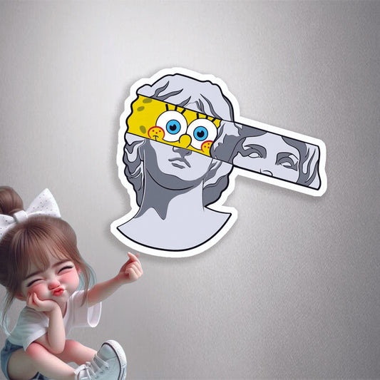Spongebob Statue Pop Art Premium Vinyl Stickers