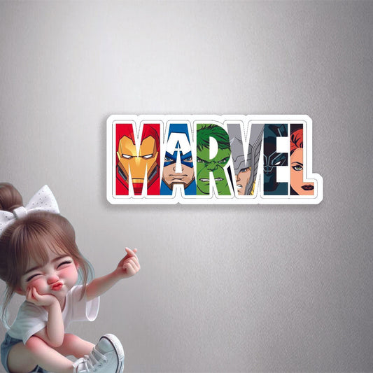Marvel Heroes Logo Premium Vinyl Stickers