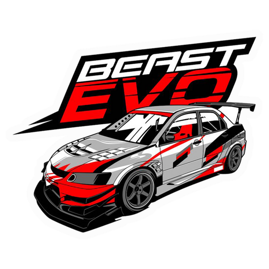 Beast EVO Rally Car Premium Vinyl Stickers