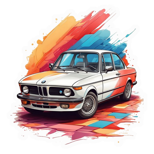 Classic BMW Paint Splash Premium Vinyl Stickers
