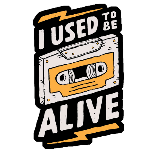 Cassette Used To Be Alive Premium Vinyl Stickers
