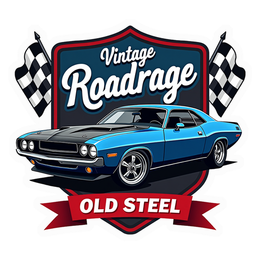 Vintage Roadrage Flags Premium Vinyl Stickers