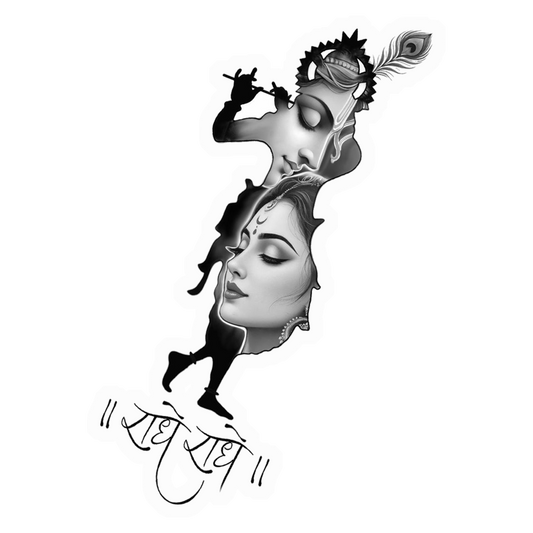 Radha Krishna Devotion Premium Vinyl Stickers