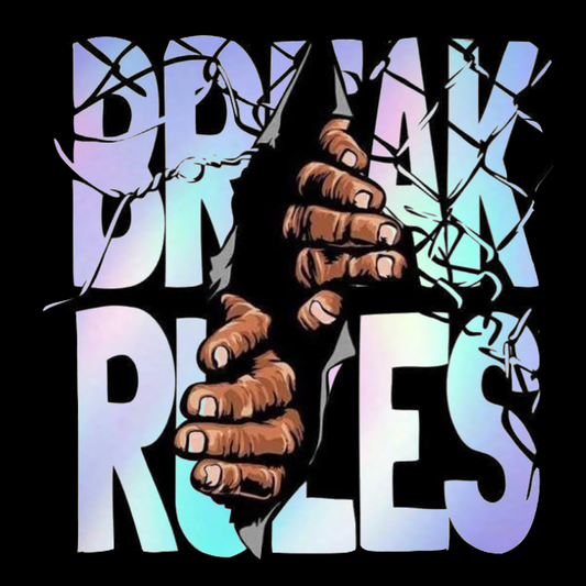 Break Rules Rebel Holographic Stickers