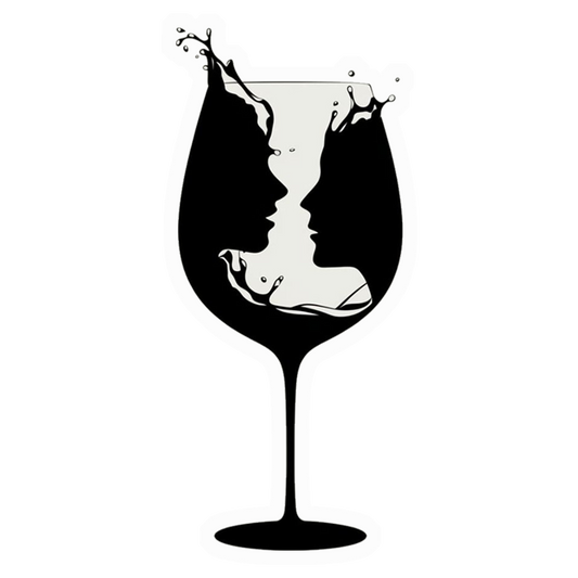 Wine Glass Silhouettes Premium Vinyl Stickers