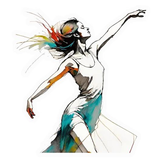 Abstract Dancer Art Premium Vinyl Stickers