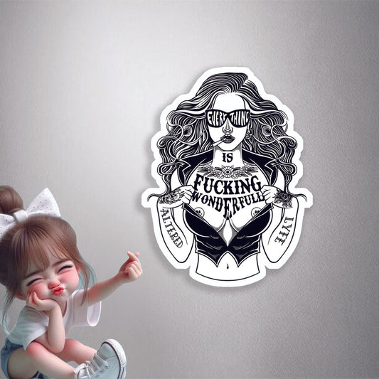 F***ing Wonderful Life Premium Vinyl Stickers