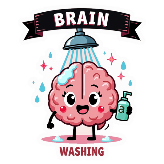 Brain Washing Humour Premium Vinyl Stickers