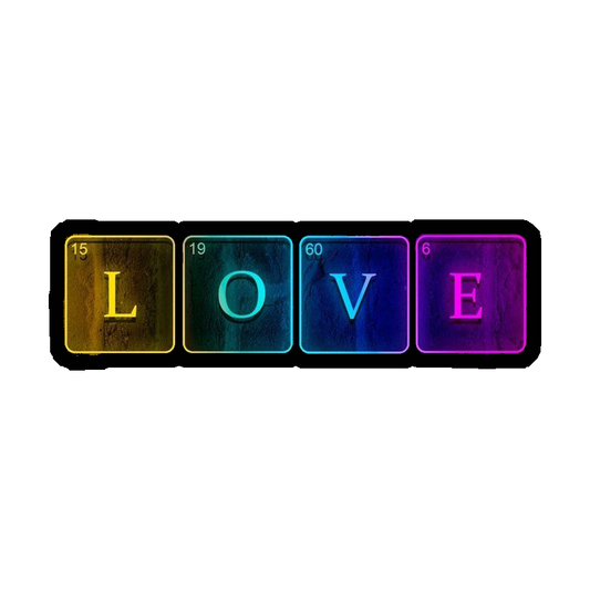 Periodic Table Love Premium Vinyl Stickers