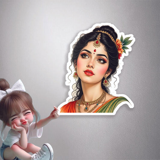 Traditional Indian Beauty Premium Vinyl Stickers