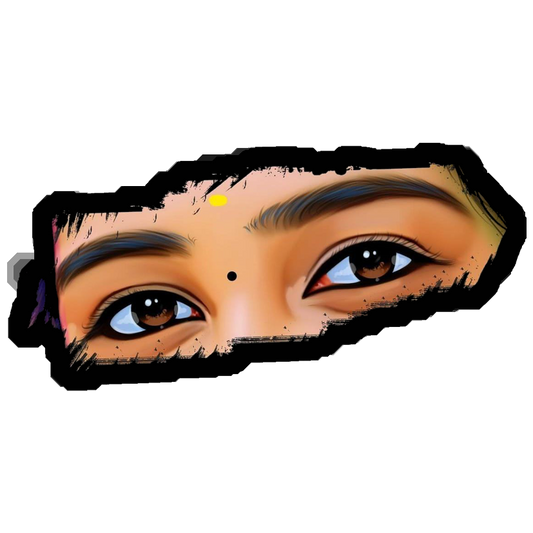 Expressive Indian Eyes Premium Vinyl Stickers