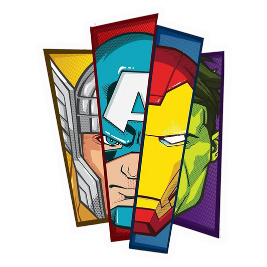 Avengers Faces Collage Premium Vinyl Stickers