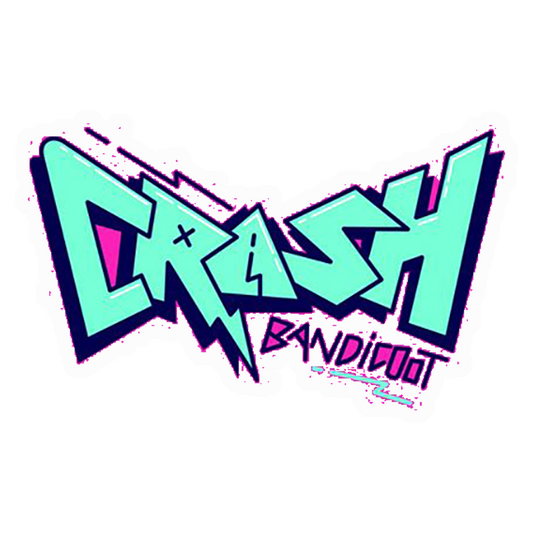 Crash Bandicoot Logo Premium Vinyl Stickers