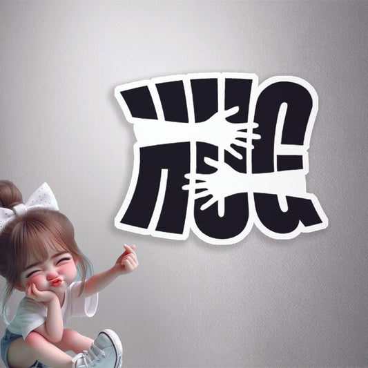 Hug Word Art Premium Vinyl Stickers