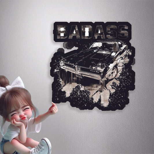 Badass Muscle Car Premium Vinyl Stickers