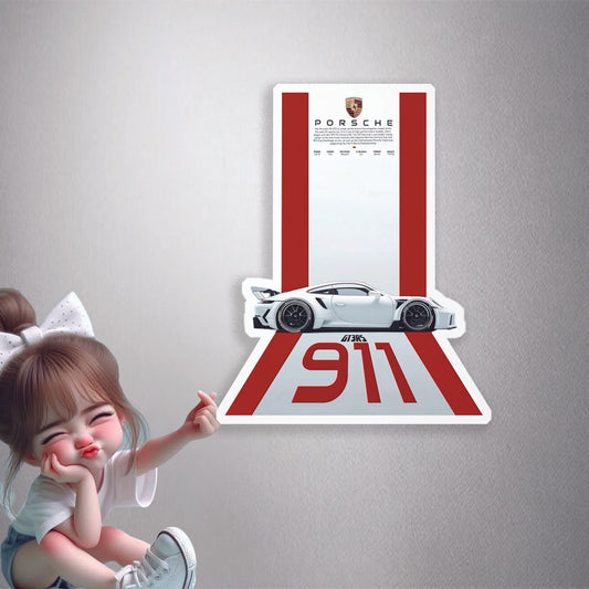 Porsche GT3 RS Specs Premium Vinyl Stickers